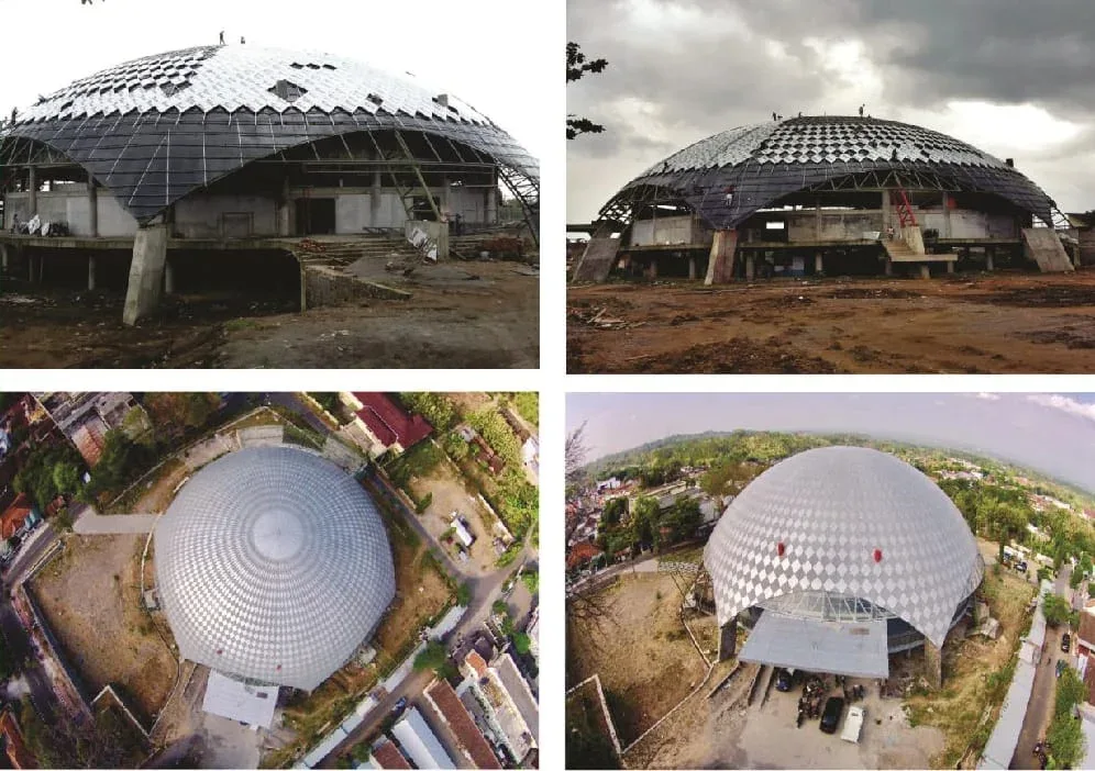 Kubah Dome Boyolali dilapisi panel ACP