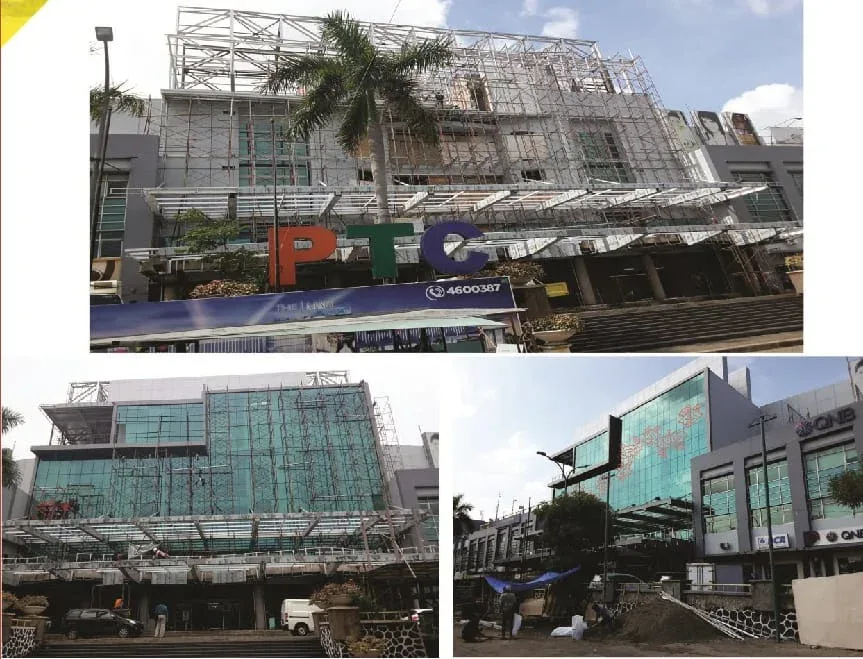 Fasad kaca dan ACP gedung PTC Pulogadung